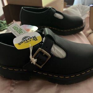 Dr. Martens Black Flats with Buckle